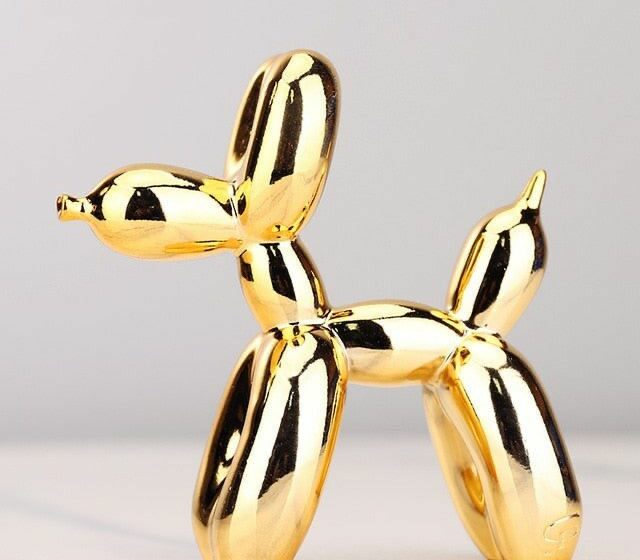 Gold balloon dog sculpture - Boujeebox