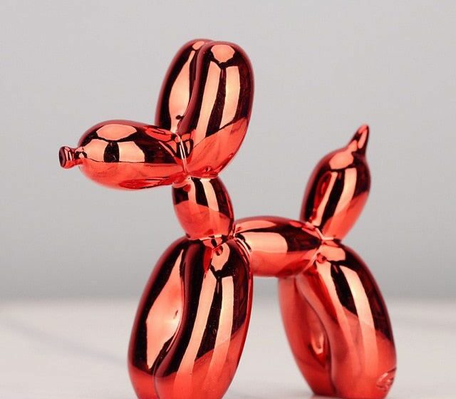 Red Balloon dog sculpture - Boujeebox