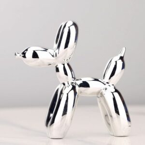 Silver balloon dog sculpture - Boujee Box