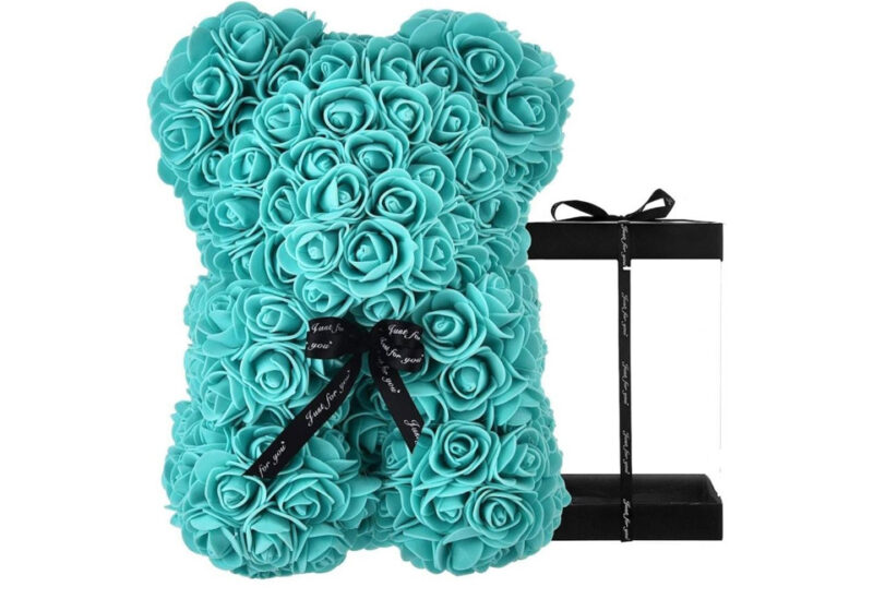 Tiffany Green Rose Bear - Boujeebox